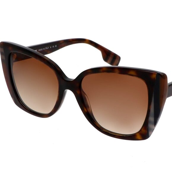 Burberry BE4393F 4053/13 Sunglasses – Brown Cat-Eye Gradient Lens 54mm - Picture 1 of 4